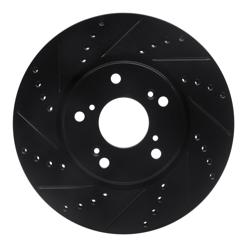 Honda Accord Brake Rotor (1) - Front Left - R1 Concepts - Drilled & Slotted - Black - `13-`22 Honda Accord Brake Rotor (1) - Front Left - R1 Concepts - Drilled & Slotted - Black - `13-`22